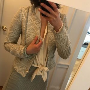 Grey patterned Zara blazer - XS